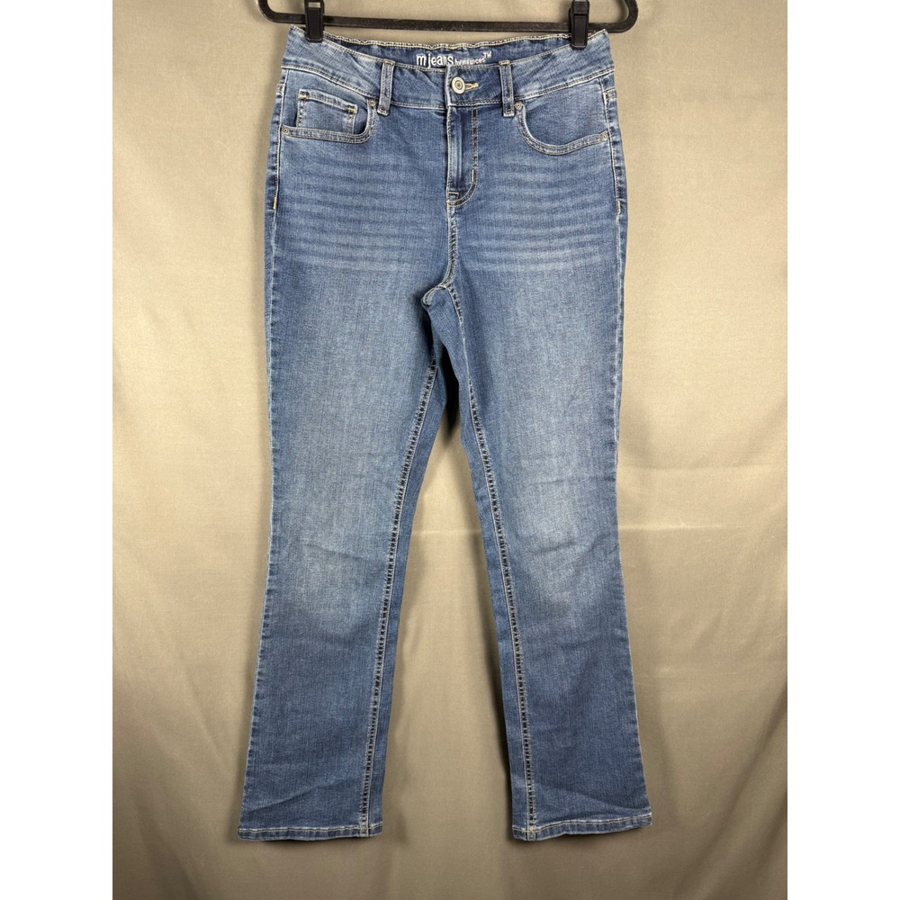 Maurices m jeans Straight Leg Women 8 Blue Medium Wash Mid Rise Stretch Denim